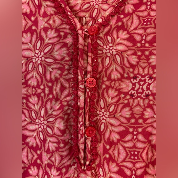 Como Vintage Long Sleeve V Neck Blouse - Picture 6 of 14